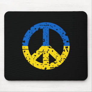 Mousepad Camisa com Símbolo de Paz da Ucrânia Vintage Retro