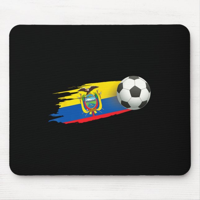 Mousepad Camisa da Bandeira do Equador - Futebol Ll Péll  (Frente)
