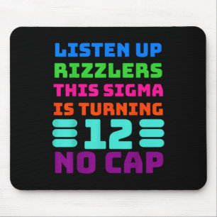 Mousepad Camisa De Aniversário Engraçado De 12 Anos - Rizz,