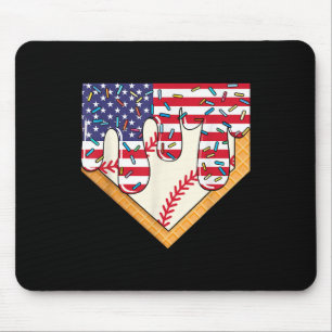 Mousepad Camisa De Baseball De sorvete - Camisas De Basebal