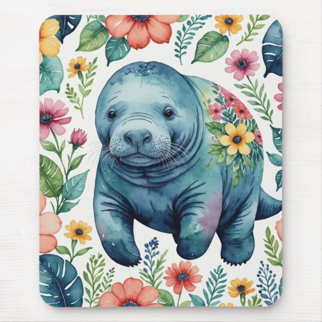 Mousepad Camisa de bebê Manatee (Frente)