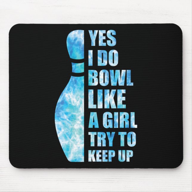 Mousepad Camisa De Boliche Engraçada Sim Eu Faço Boliche Co (Frente)