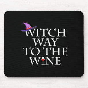 Mousepad Camisa de Bruxa para o Vinho Funny Halloween Witch