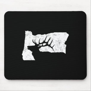 Mousepad Camisa de Caça ao Elk do Oregon - Forma do Estado 