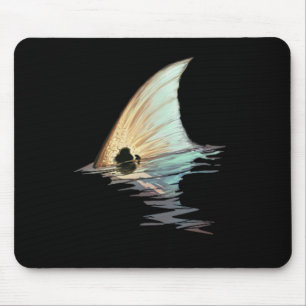 Mousepad Camisa de Caça ao Redfish Rabo de Redfish Peixe Ta