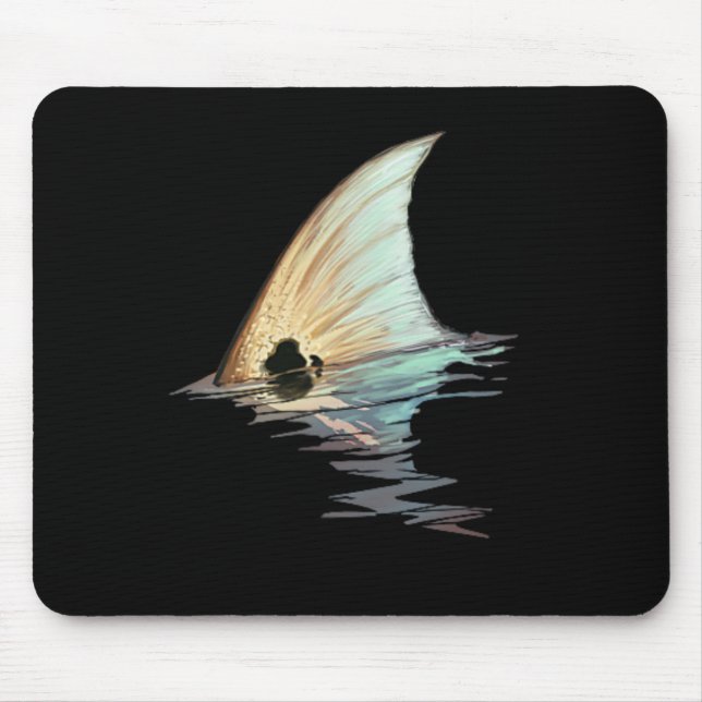 Mousepad Camisa de Caça ao Redfish Rabo de Redfish Peixe Ta (Frente)