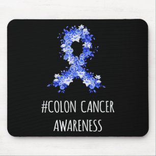 Mousepad Camisa de consciência do Cancer de dois pontos - C