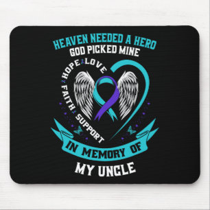 Mousepad Camisa de Consciência do Suicídio da Fita Roxa Tea