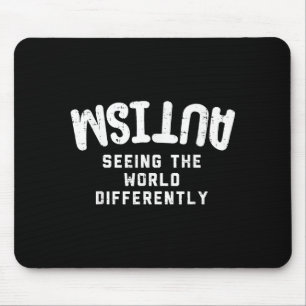 Mousepad Camisa de conscientização sobre autismo vendo o mu