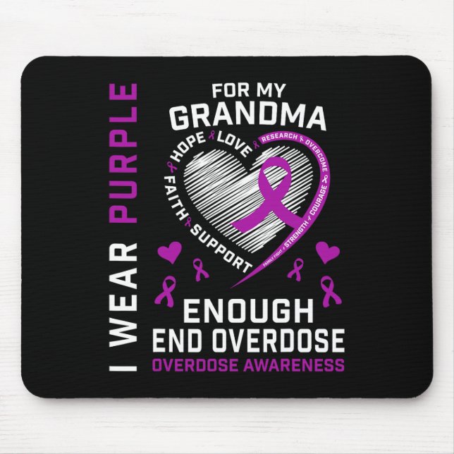 Mousepad Camisa de Conscientização sobre o Fim do Overdose  (Frente)