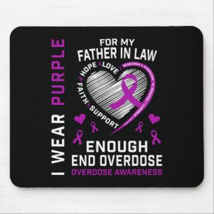 Mousepad Camisa de Conscientização sobre Overdose Fim Roxo