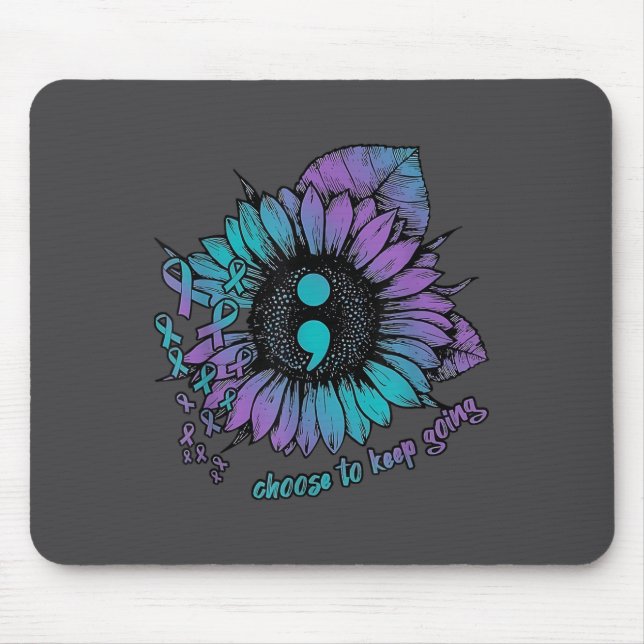 Mousepad Camisa de Conscientização sobre Prevenção de Suicí (Frente)