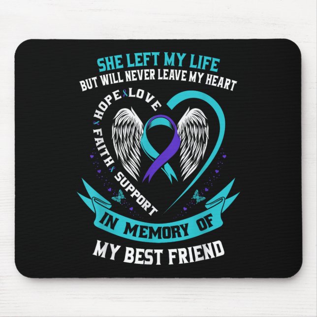 Mousepad Camisa de conscientização sobre suicídio Melhor am (Frente)