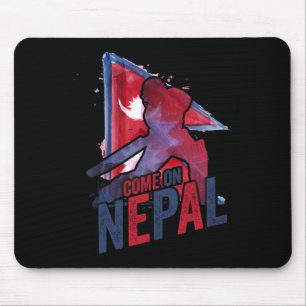 Mousepad Camisa de Críquete do Nepal Adepto da Bandeira Nep