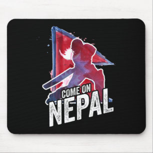 Mousepad Camisa de críquete do Nepal Bandeira nepalesa Adep