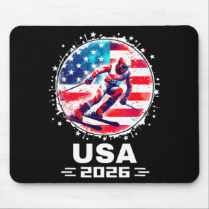 Mousepad Camisa de esqui da equipe EUA 2026 para homens mul