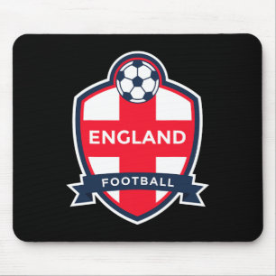 Mousepad Camisa de Fã de Futebol Inglês Retro Bandeira da I