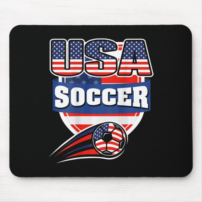 Mousepad Camisa de Fã de Futebol Orgulhosamente Americano - (Frente)