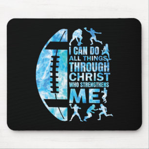 Mousepad Camisa de futebol cristão mulheres meninos homens