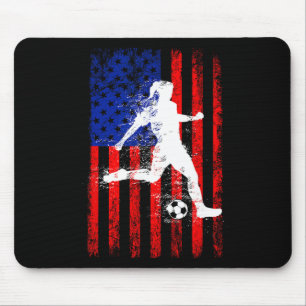 Mousepad Camisa de Futebol da Bandeira Americana para Menin