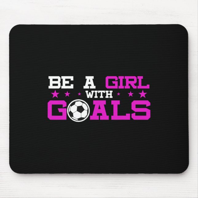 Mousepad Camisa de Futebol Feminina Com Objetivos, Futebol  (Frente)