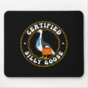 Mousepad Camisa de Ganso Bobo Certificado Infantil Humor Ga