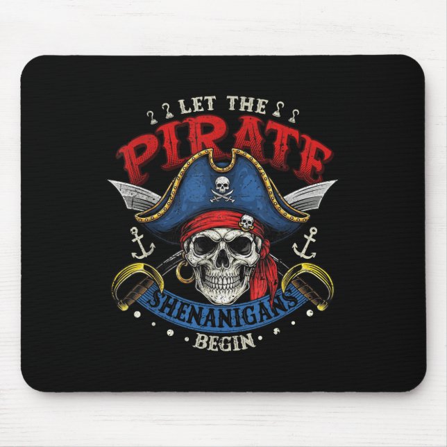 Mousepad Camisa de Halloween Engraçada Caveira Deixe o Pira (Frente)