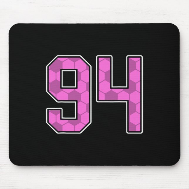 Mousepad Camisa de Jogador de Futebol Rosa com Número 94 (Frente)