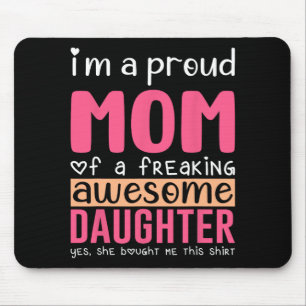 Mousepad Camisa de Mãe Orgulhosa Presente da Filha Mãe Dive