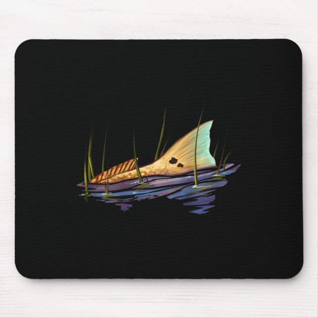 Mousepad Camisa de peixe tambor vermelho cauda de raia verm (Frente)