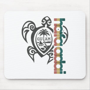 Mousepad Camisa de pesca de tartaruga de Guam Hafa Adai Cha