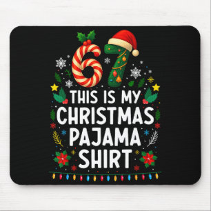 Mousepad Camisa de pijama de Natal 67 6 7 Meme engraçado pa