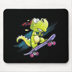 Mousepad Camisa de skate Dino para meninos Skateboarding Cr