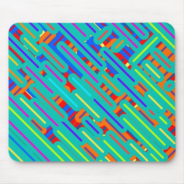 Mousepad Camisa de Vestido Padrão - padrões de faixas color (Frente)