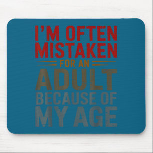 Mousepad Camisa Divertida de Adulto Confundido Com Um Adult
