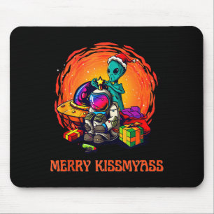 Mousepad Camisa Divertida de Natal de Alien _ Merry Kissmy