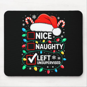 Mousepad Camisa Divertida Natal Bonito Travesso Deixado Sem