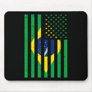 Mousepad Camisa do Brasil Brasil Futebol EUA Bandeira da Am