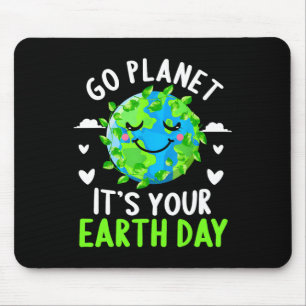 Mousepad Camisa do Dia da Terra Ir para o Planeta É o seu F