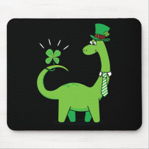 Mousepad Camisa do Dia de São Patrício de Dinossauro para C