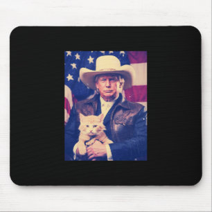 Mousepad Camisa do Gato Trump Divertida Cowboy Donald Trump