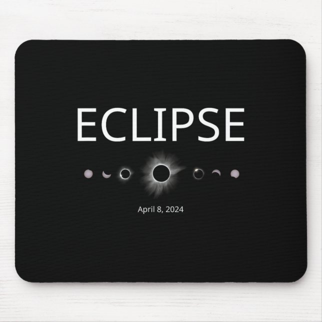 Mousepad Camisa Eclipse Solar 2024 Fases Eclipse Totais (Frente)