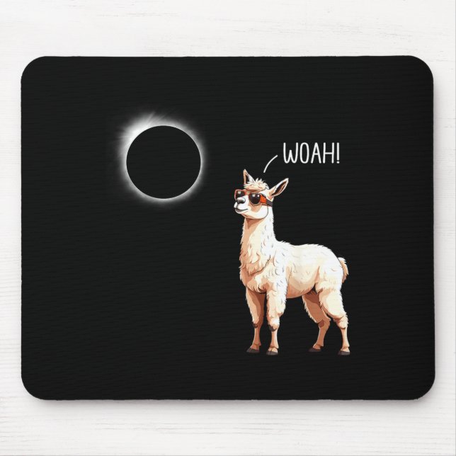 Mousepad Camisa Eclipse Solar Total Llama Woah (Frente)