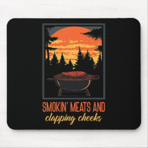 Mousepad Camisa Engraçada De Churrasco Masculina Fumando Re