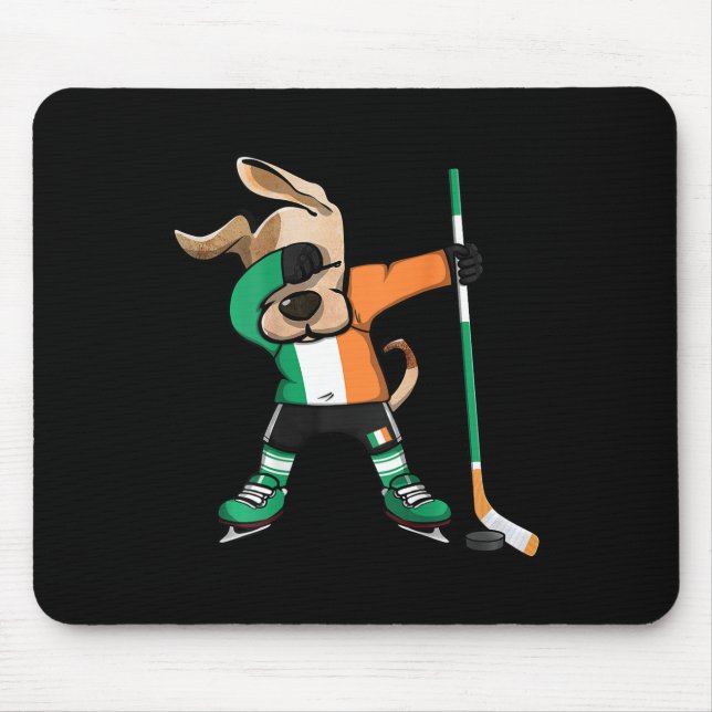 Mousepad Camisa engraçada de fãs de hóquei no gelo da Irlan (Frente)