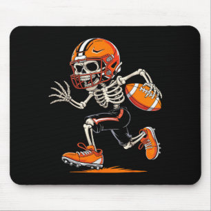Mousepad Camisa engraçada de futebol esqueleto de Halloween