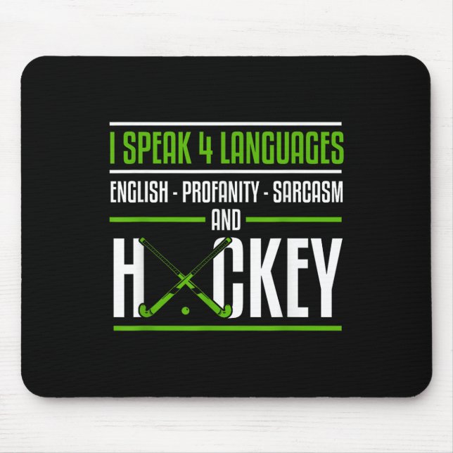 Mousepad Camisa engraçada de hóquei em campo Piada sarcásti (Frente)