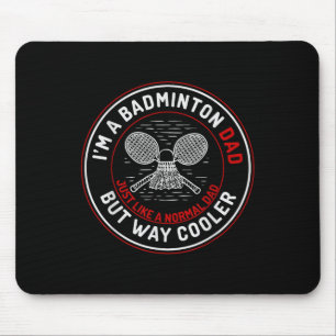 Mousepad Camisa engraçada de pai de badminton para homens j