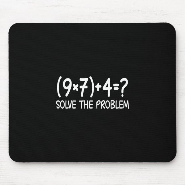 Mousepad Camisa engraçada de professor de matemática elemen (Frente)