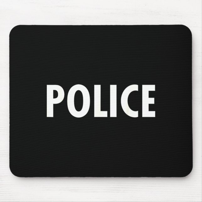 Mousepad Camisa engraçada e fácil de Halloween da POLÍCIA p (Frente)